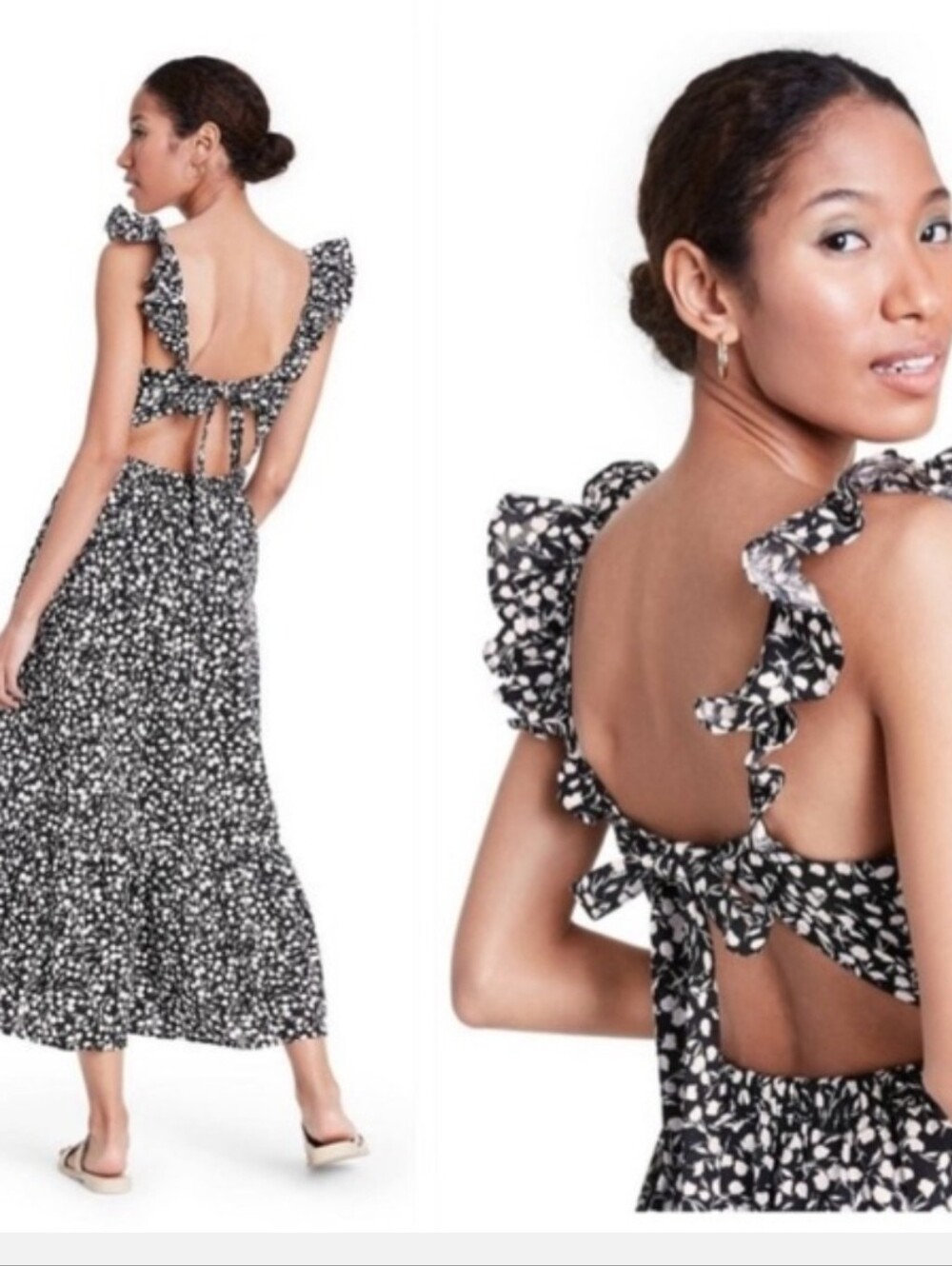 Rixo X Target Black Floral Maxi Dress Size Medium